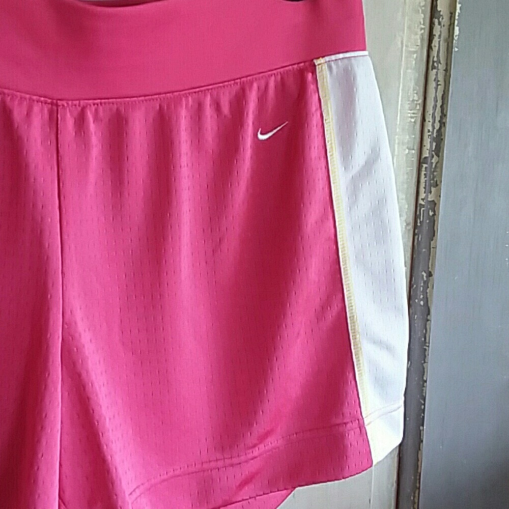 Pink and white Nike Athletic Shorts - Picture 2 of 6